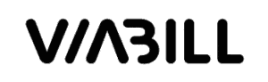 ViaBill logo – sort tekst med transparent baggrund