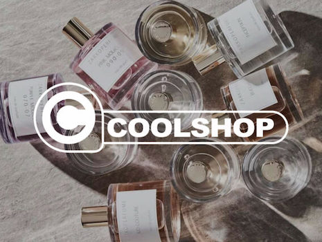 Coolshop logo over parfumer som eksempel på en webshop, der anvender ViaBill